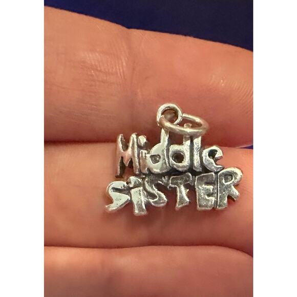 Sterling Silver Middle Sister Charm - Picture 1 of 4